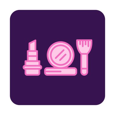 Makyaj araçları web simgesi, vektör illüstrasyonu