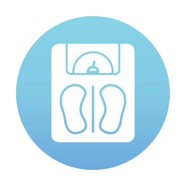 Basit Ağırlık Ölçekleme simgesi, vektör illüstrasyonu