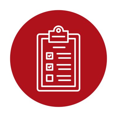 kontrol listesi simgesi, vektör illüstrasyonu 