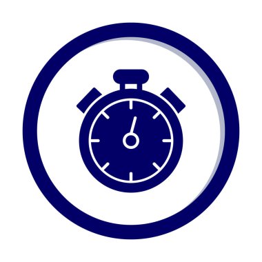 düz kronometre ikon vektör çizimi