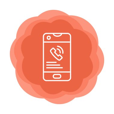 Basit telefon arama simgesi, vektör tasarımı