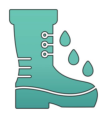 Basit Rainboot simgesi, vektör illüstrasyonu