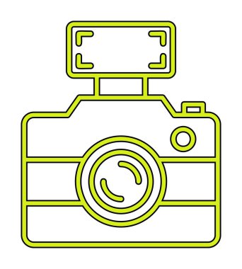 fotoğraf makinesi simgesi, vektör illüstrasyonu