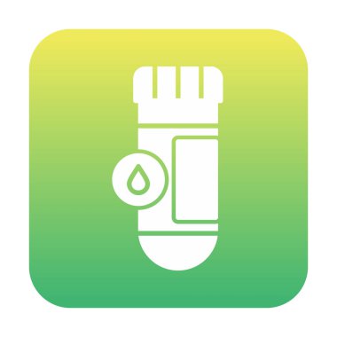 Kan testi tüpü ana hat vektör simgesi. Laboratuvar test sembolü, logo illüstrasyonu.