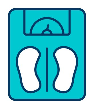 Basit Ağırlık Ölçekleme simgesi, vektör illüstrasyonu