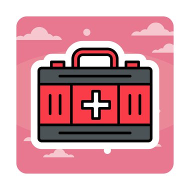 İlk yardım kiti vektör illüstrasyonu