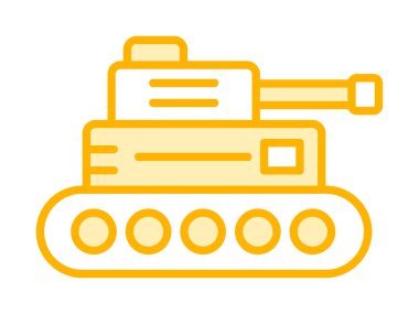 askeri tank simgesi vektör illüstrasyon