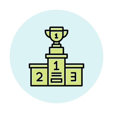 Basit Şampiyon simgesi, vektör illüstrasyonu