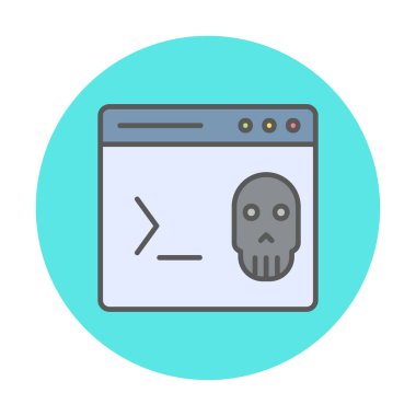 bilgisayar terminali simgesi, vektör illüstrasyonu basit tasarım