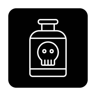 Basit Toksin simgesi, vektör illüstrasyonu