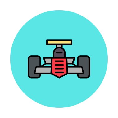 Basit yarış arabası ikonu vektör illüstrasyonu  