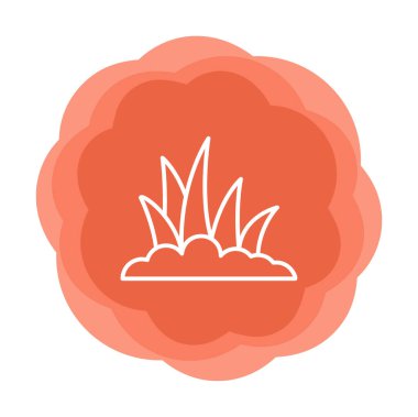 Çim simgesi, vektör illüstrasyonu 