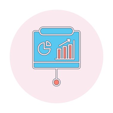 Sunum, iş istatistikleri ve pasta grafik ikonlu veri analizleri. iş analizleri, analizler, istatistikler, pasta grafiği