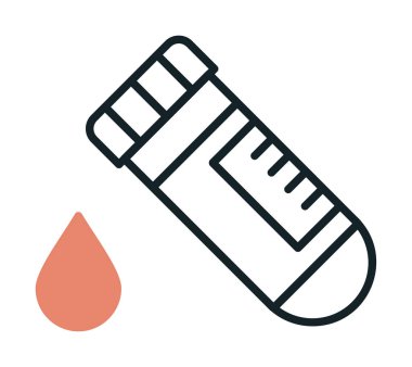 Kan Test Ağı simgesi, vektör illüstrasyonu