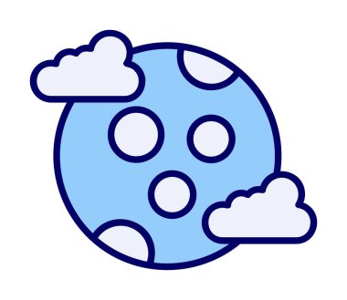 Dolunay düz ikonu. vektör illüstrasyonu 