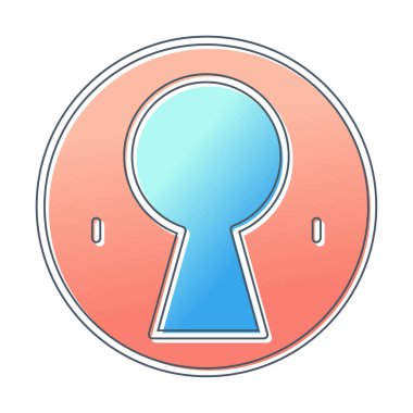 Anahtar deliği vektör çizimi, simge ögesi biçimi              