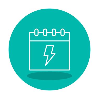 Takvim simgesi, vektör illüstrasyonu basit tasarım