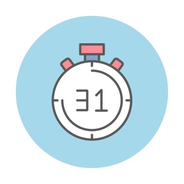 düz stil kronometre vektör çizimi