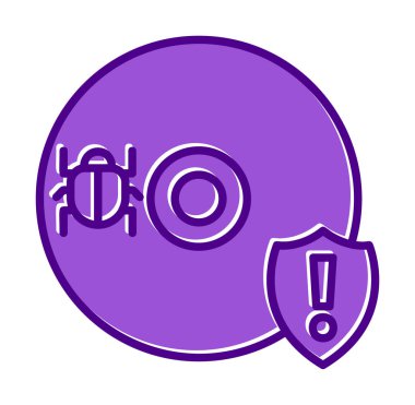 Cd Virüs simgesinin vektör çizimi 