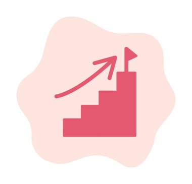 büyüyen grafik simgesi, vektör çizim