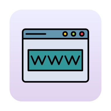 tarayıcı web sayfası simgesi, vektör illüstrasyonu 