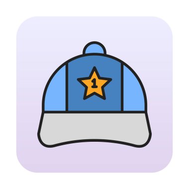 Bir numaralı simge ile kapağın vektör illüstrasyonu 