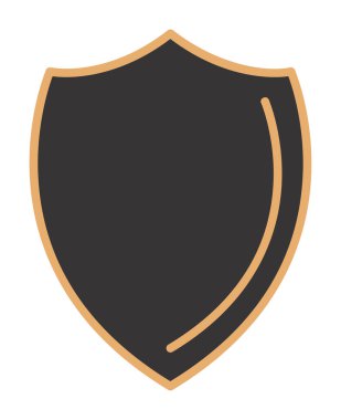 Kalkan yassı ikon vektör çizimi