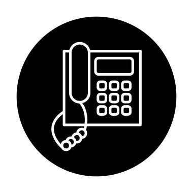 Basit eski düz telefon vektör çizimi 