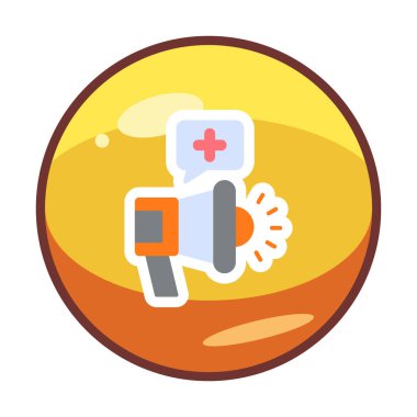 Basit Pazarlama Kampanyası simgesi, vektör illüstrasyonu