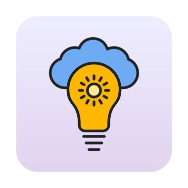 Basit Bulut vektör simgesi. 