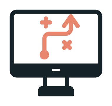 Basit Strateji simgesi, vektör illüstrasyonu