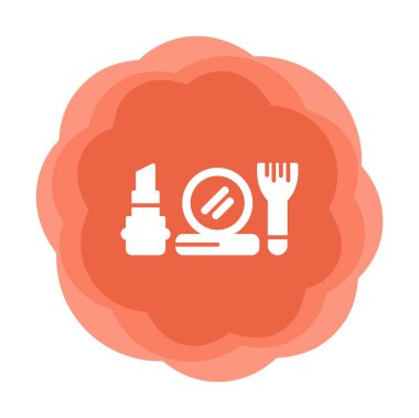 Makyaj araçları web simgesi, vektör illüstrasyonu