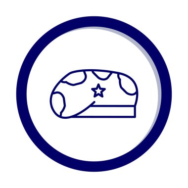 Askeri Şapka ikon vektör illüstrasyonu