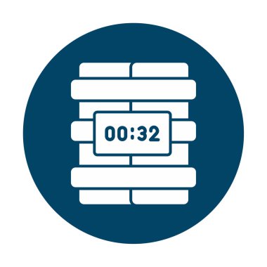 Zaman bombası ikonu vektör illüstrasyonu.