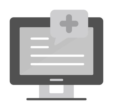 Basit Tıbbi Bildirim simgesi, vektör illüstrasyonu