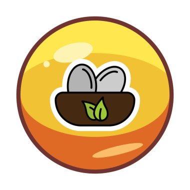 Basit Kuş Yuvası simgesi, vektör illüstrasyonu