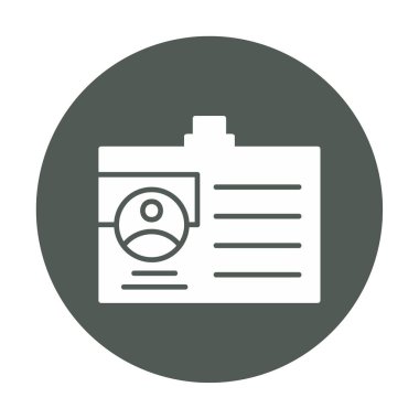 ID kart simgesi vektör illüstrasyonu                                  