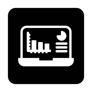 Basit Analitik simge, vektör illüstrasyonu