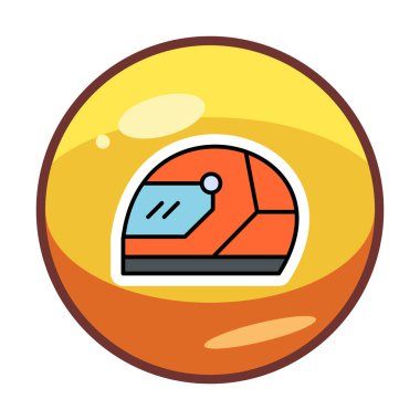 Kask simge vektör çizim yarış                 