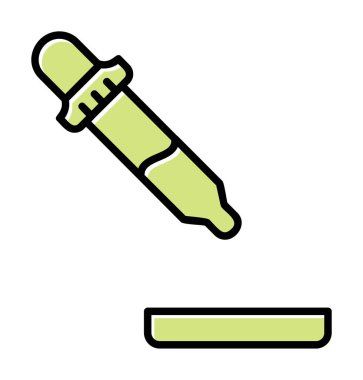 Pipette düz renk vektör ikonu tasarımı 