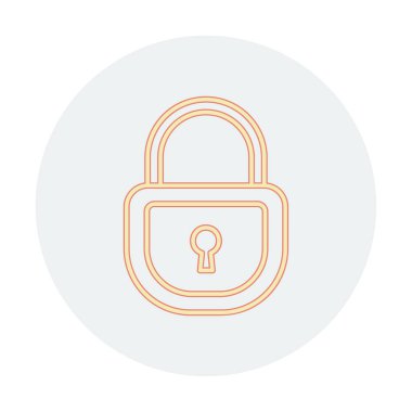 asma kilit web simgesi, vektör illüstrasyonu 