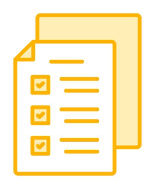 Sınav simgesi vektör illüstrasyonu 