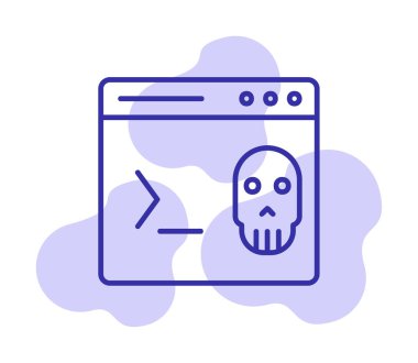 bilgisayar terminali simgesi, vektör illüstrasyonu basit tasarım