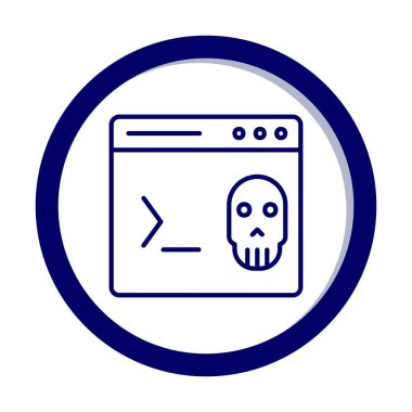 bilgisayar terminali simgesi, vektör illüstrasyonu basit tasarım