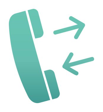 Basit telefon arama simgesi, vektör tasarımı