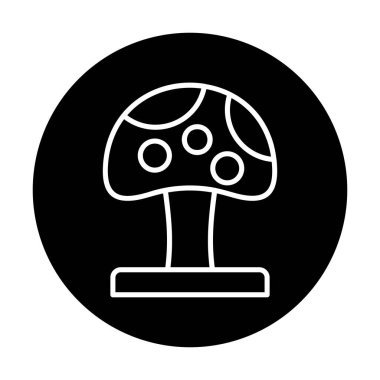 İzole edilmiş arkaplanda mantar simgesi