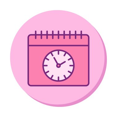 Beyaz arka plan üzerinde izole zamanlama simgesini