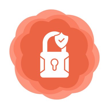 asma kilit web simgesi, vektör illüstrasyonu 