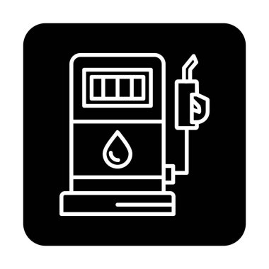 Basit Düz Yakıt ikonu vektör çizimi