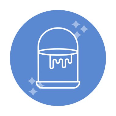 Boya kovası simge vektör çizim